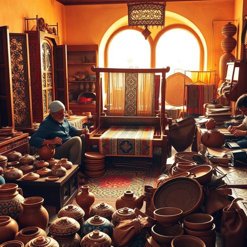 Moroccan artisans at work
