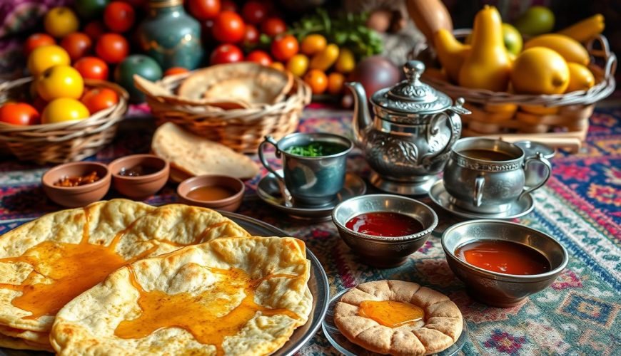 Moroccan breakfast dishes