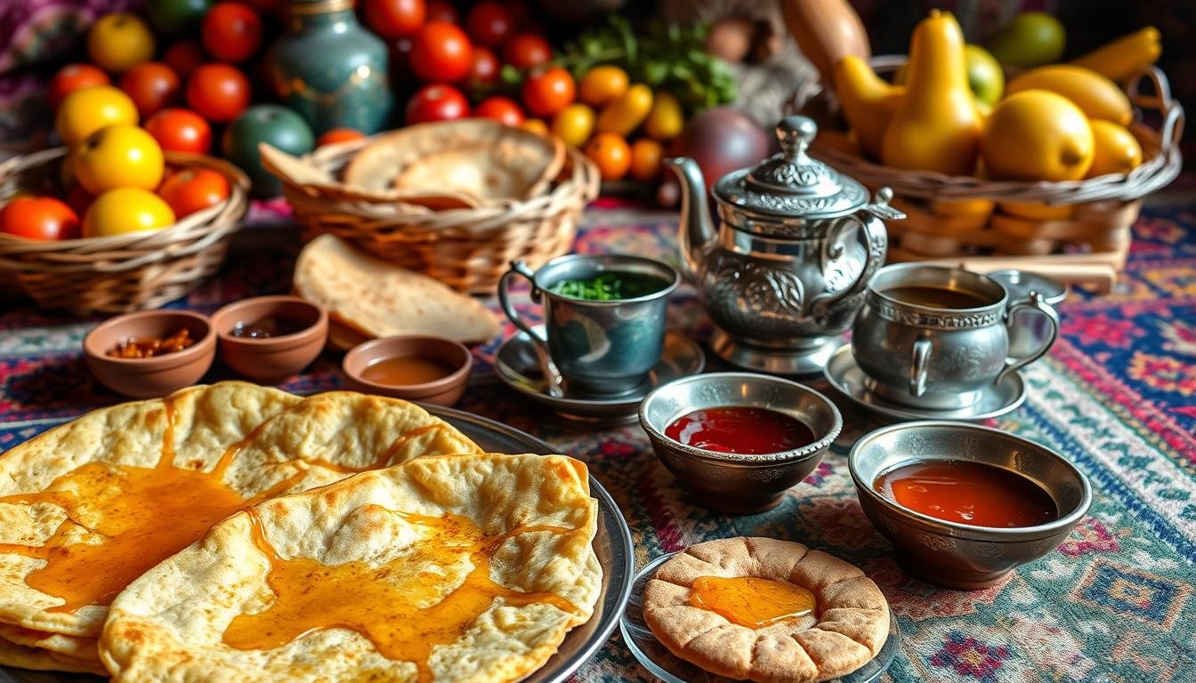 Moroccan breakfast dishes