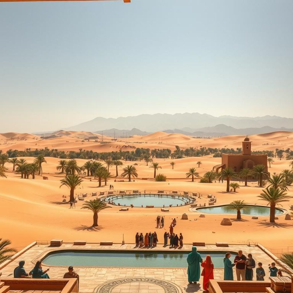 Moroccan desert oasis