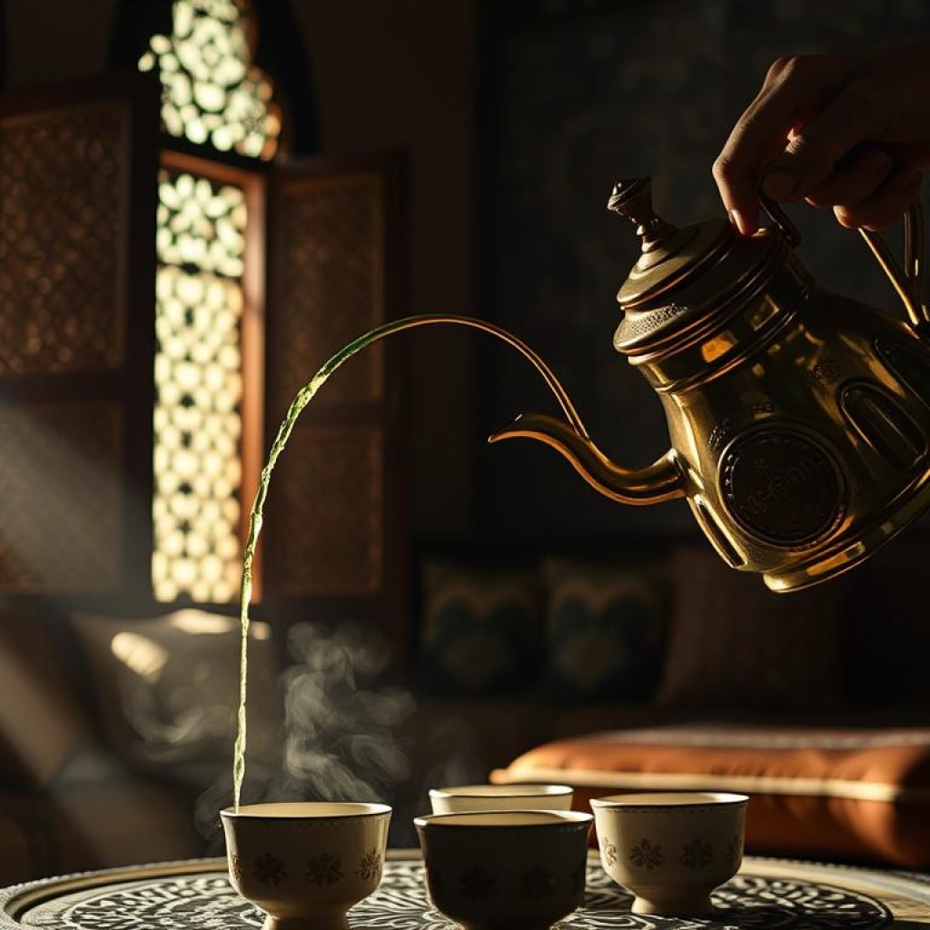 Moroccan mint tea pouring techniques Moroccan mint tea pouring techniques