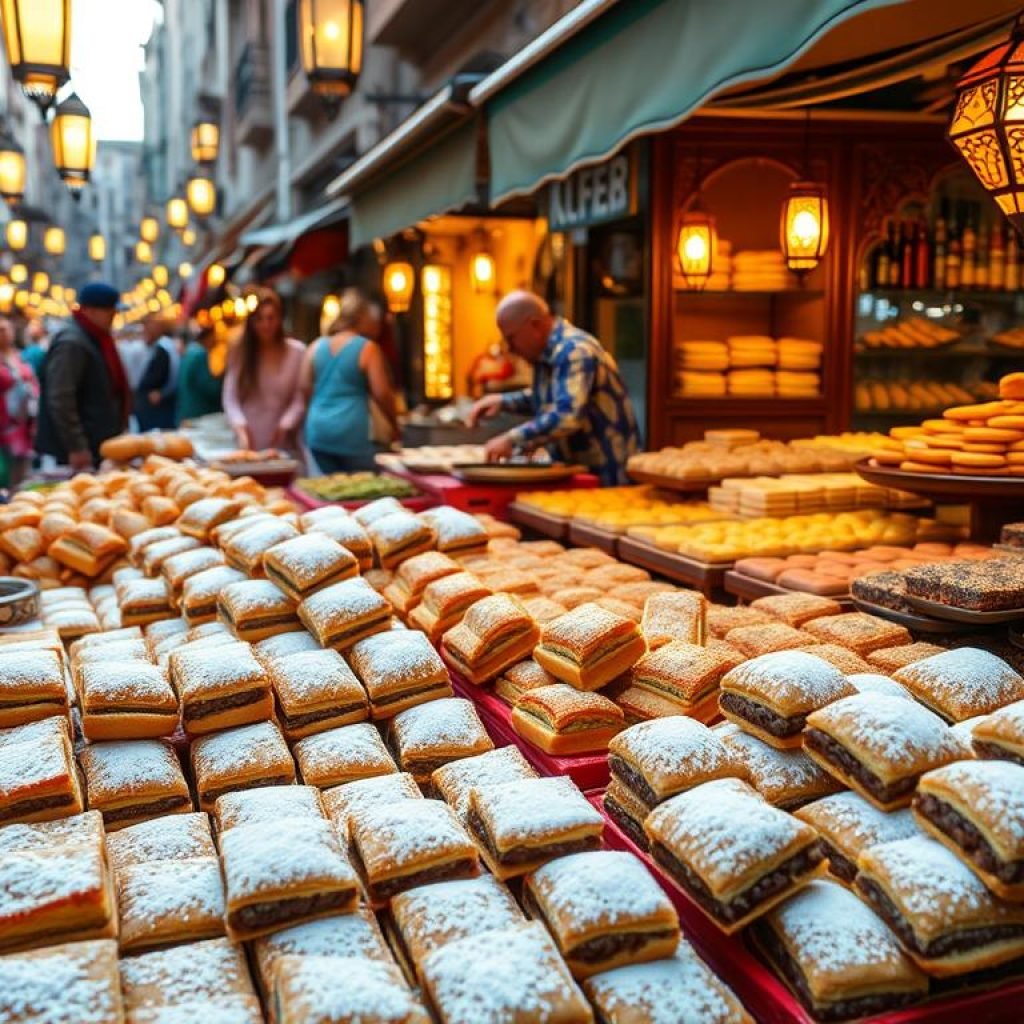 Moroccan street food sweets Moroccan street food sweets