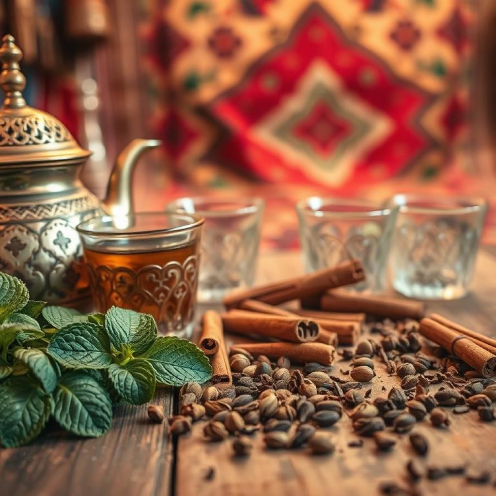 Moroccan tea ingredients