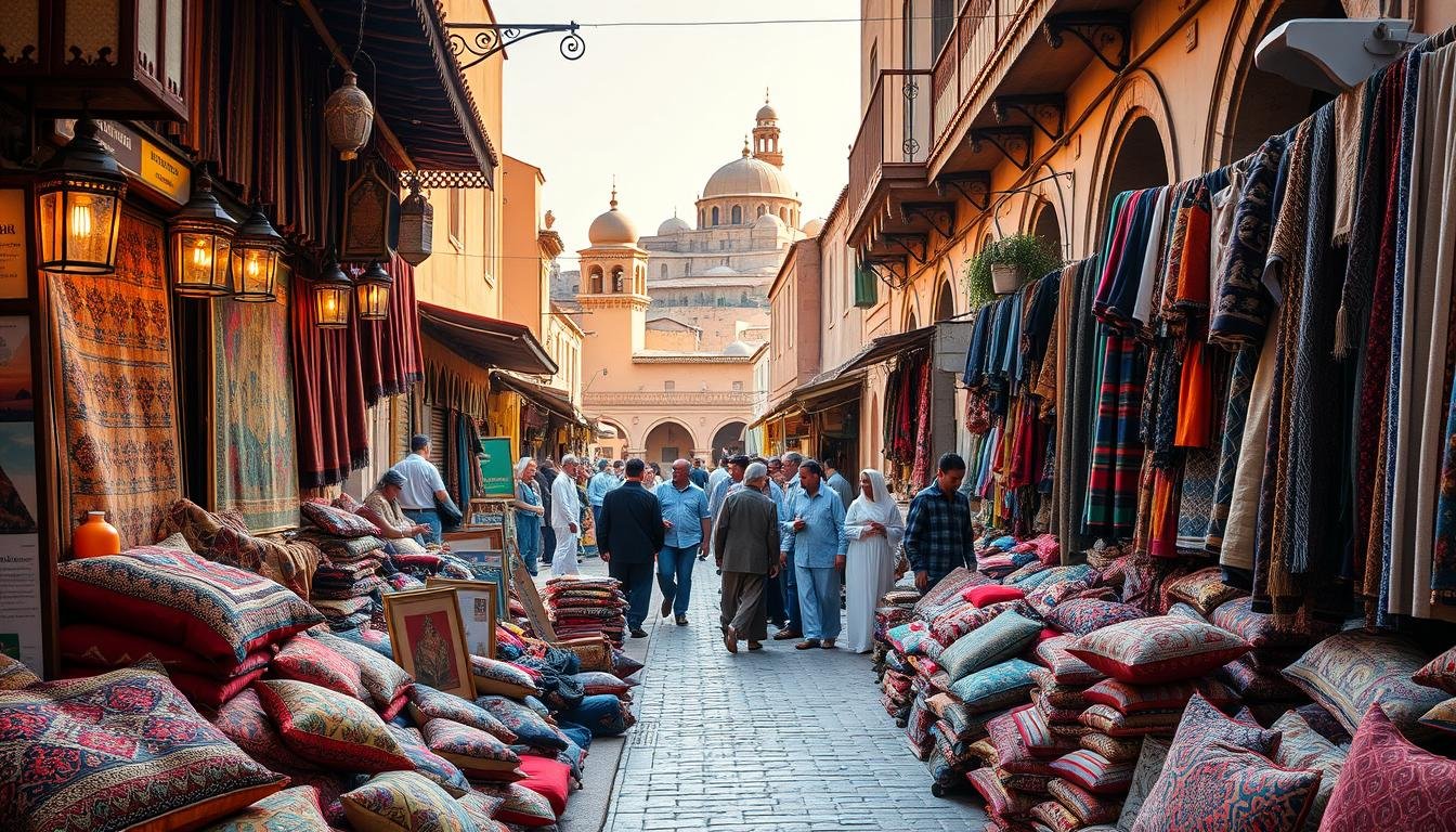 Moroccan textiles shopping