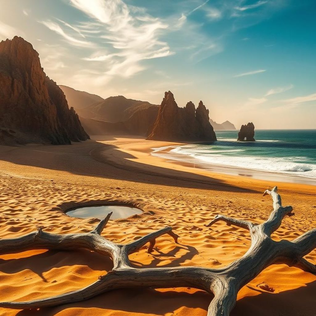 Plage Sauvage coastline