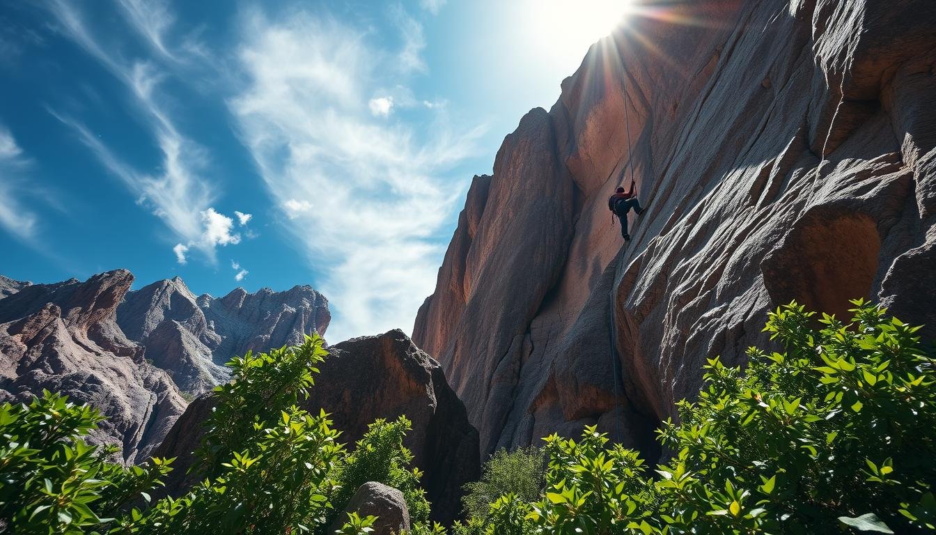 Rock climbing in Morocco