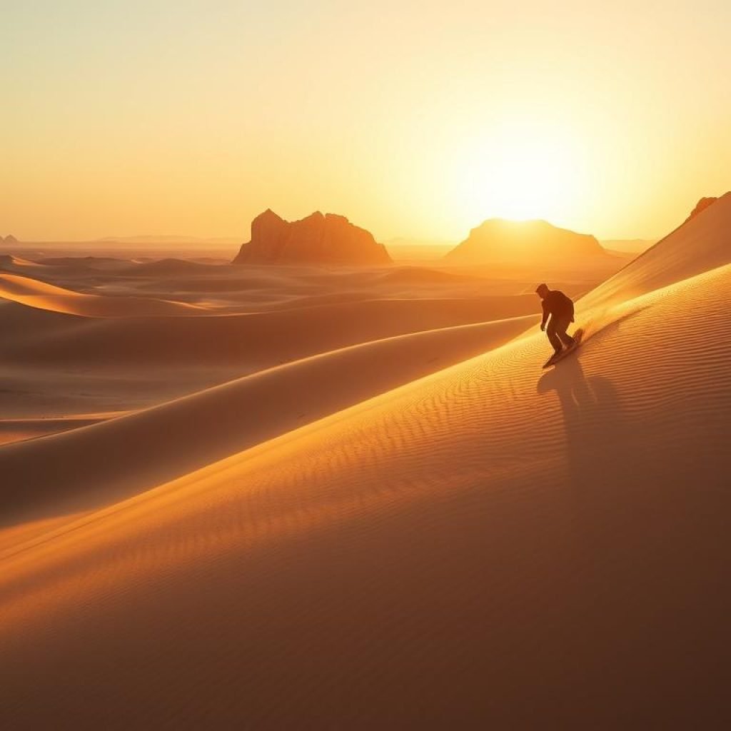Sahara Desert sandboarding