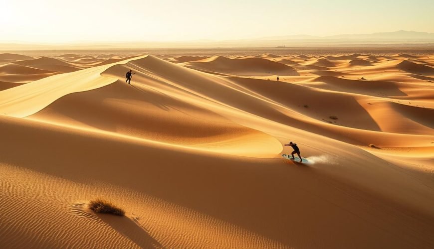 Sandboarding in Morocco