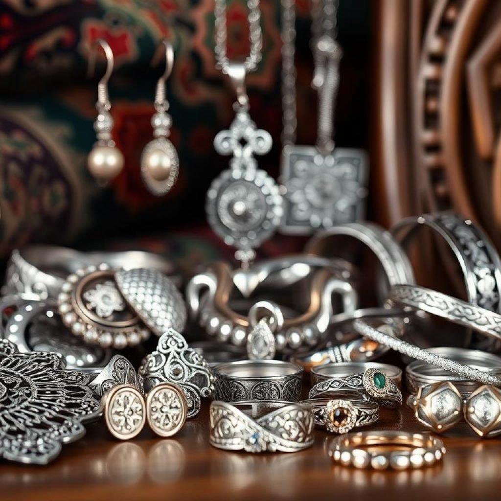 Silver jewelry in Morocco