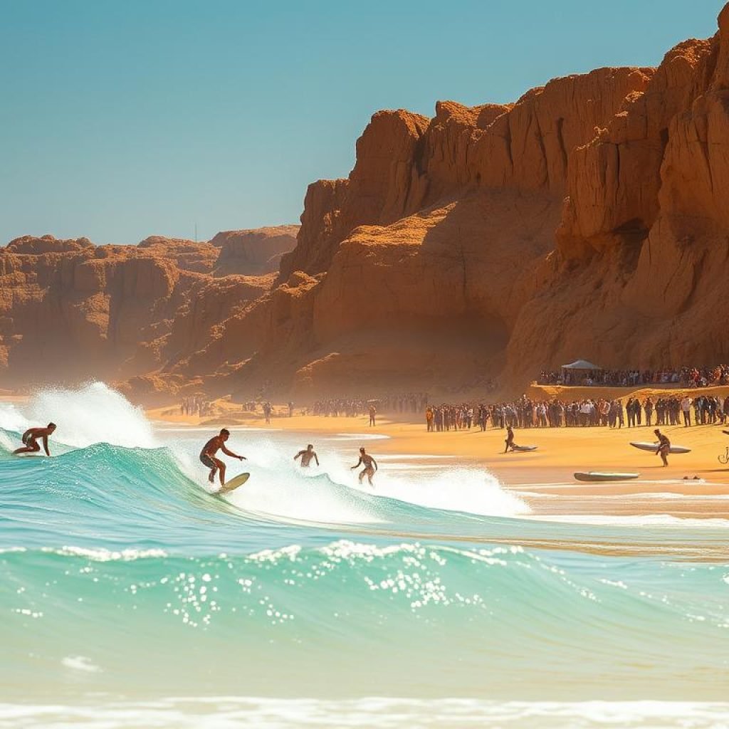 Surf competitions in Morocco