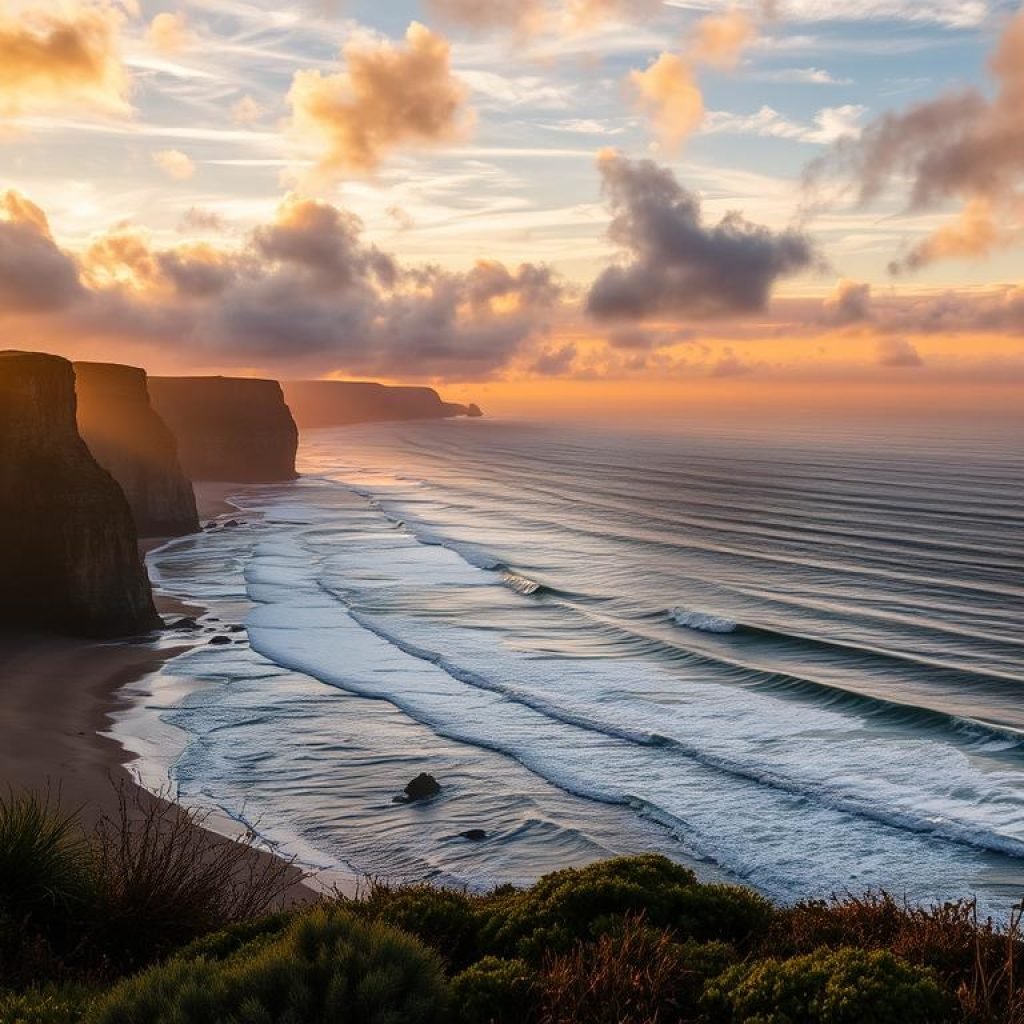 sunset at the coast